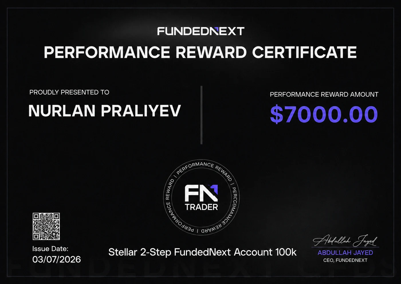 Выплата $7,000