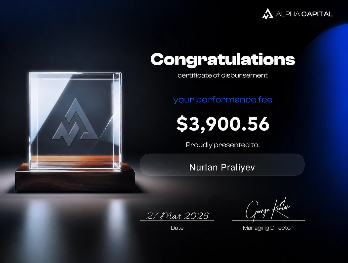 Выплата $3,900.56